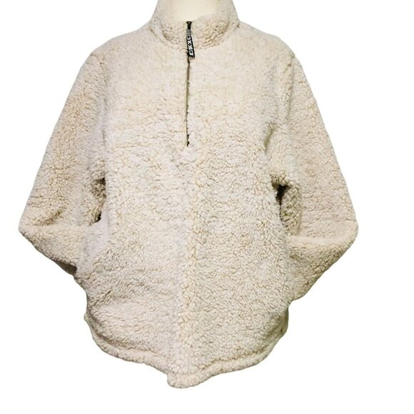 Women's SOFT Sherpa 16W 18W time and tru Oatmeal Heather Ivory - Picture 1 of 8